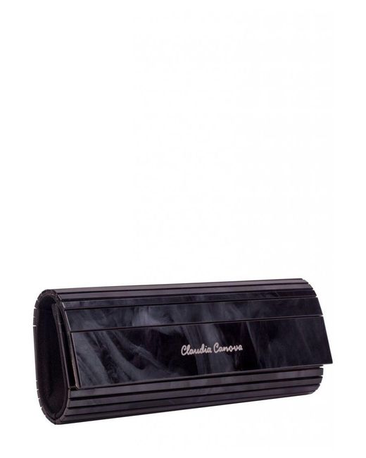 Claudia Canova Blue Acrylic Pearlescent Clutch Bag