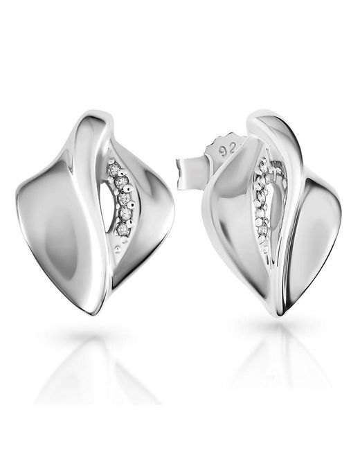 Orphelia Metallic 'Anet' 925 Sterling Set: Chain-Pendant + Earrings