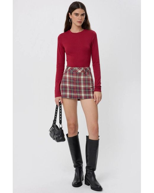 Hiccup Red Basic Long Sleeve Top