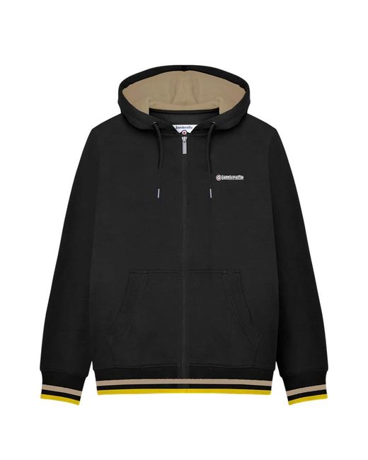 Lambretta Black Full Zip Hoodie /Cashew/ for men