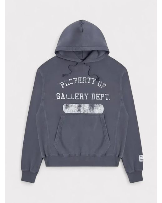 GALLERY DEPT. Blue Property Of Hoodie Vintage Washed Cotton