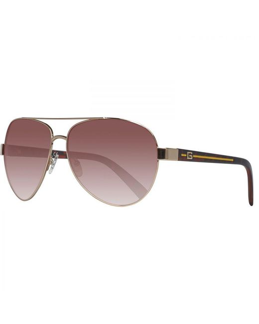 Guess Brown Sunglasses Gu0124F H73 Gradient Metal (Archived)