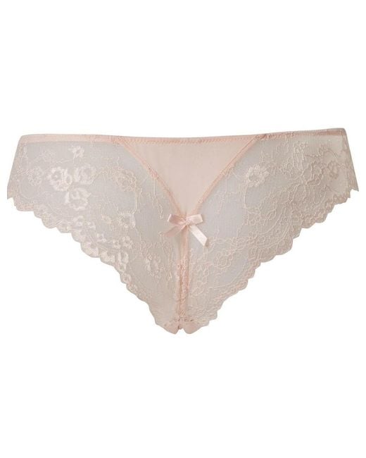 Pour Moi Natural Cherish Lace Back Brief