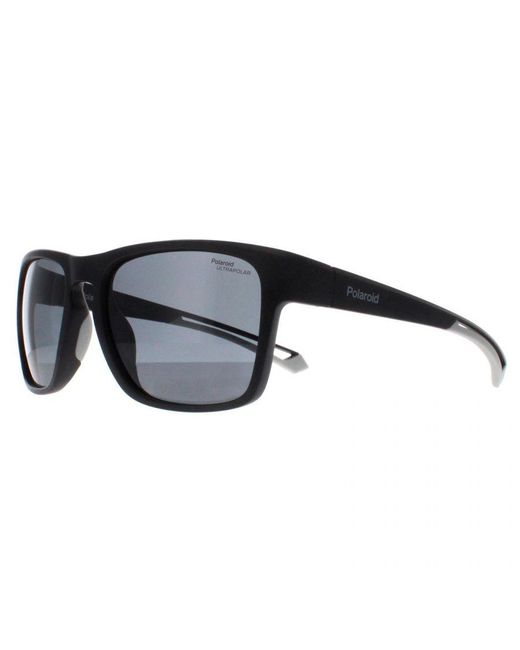 Polaroid Black Rectangle Matte Polarized High Contrast Pld 7052/S for men