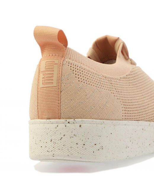 Fitflop Fit Flop Rally E01 Multi-knit Sneakers Voor , Beige in het Natural