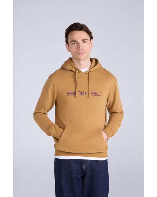 Mountain Warehouse Blue Driver' Logo Hoodie With Pocket Cotton Warm Everyday Casual Pullover for men