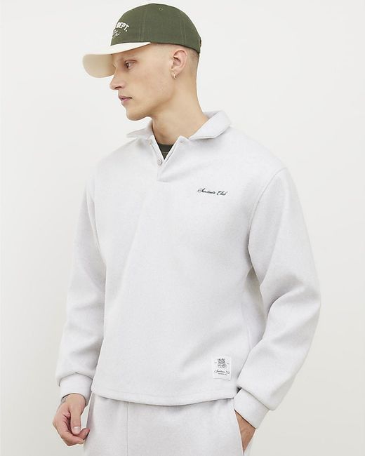 River Island White Polo Shirt Sanctuaire Club for men