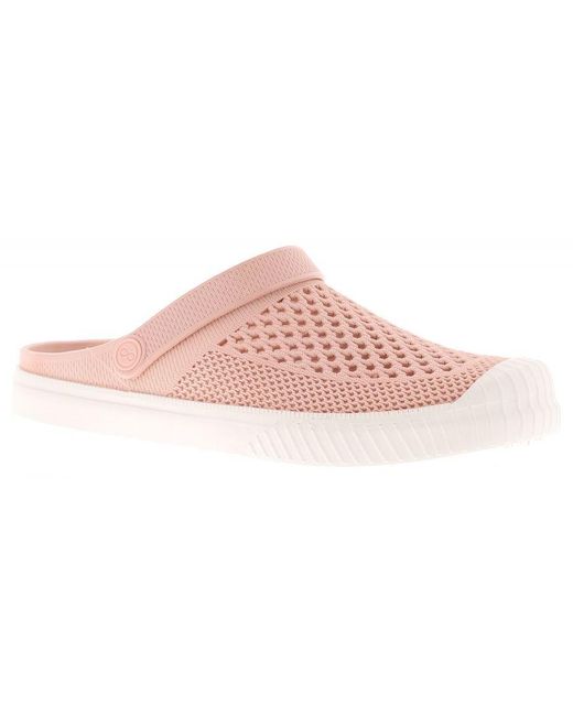 Wynsors Pink Flat Mule Sandals Sue Slip On