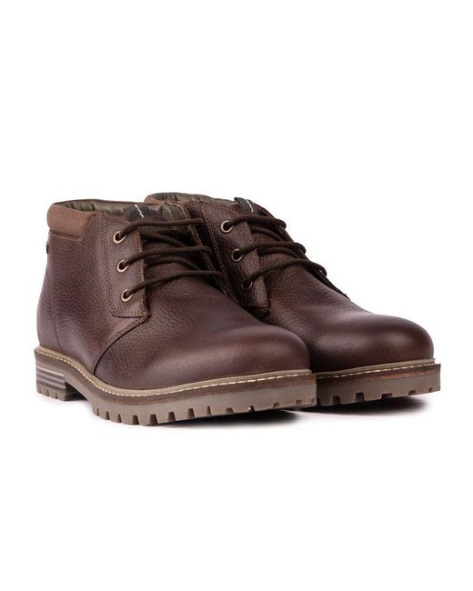 Barbour Brown Boulder Boots for men