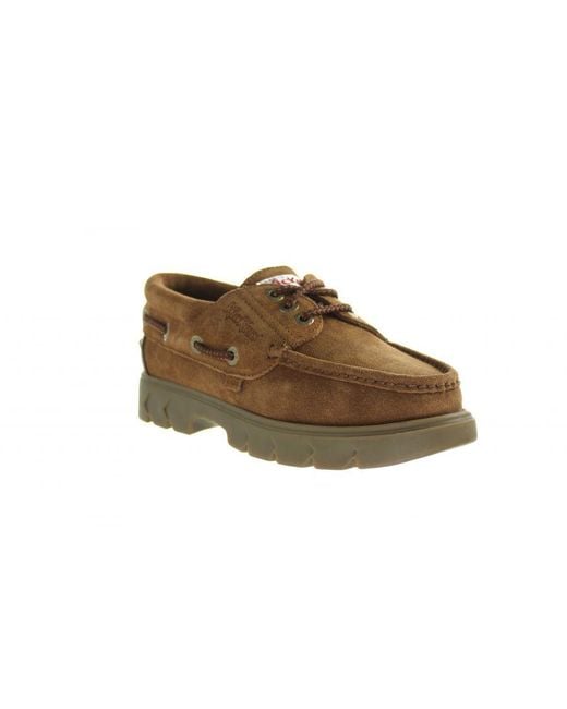 Kickers Brown Lennon Boat Shoes Leather for men
