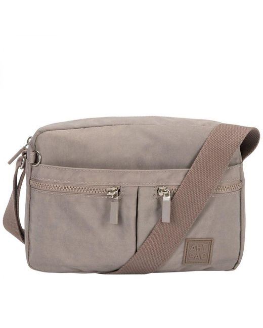 Art-sac White Multi Zip Cross Body Bag