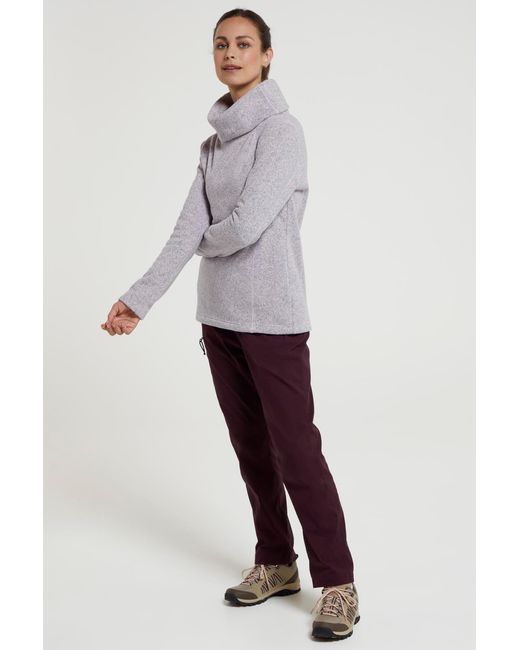 Mountain Warehouse Gray 'Idris' Cowl Neck Fleece Sweater Breathable Winter Pullover