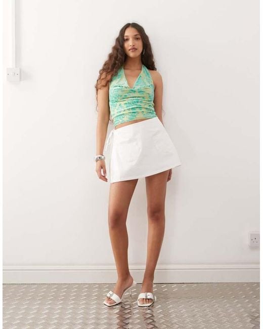 Motel Green Minova Floral Flocked Cami Top
