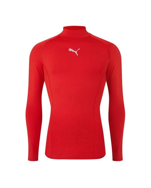 PUMA Red Liga Baselayer Tee Ls Warm T-Shirt for men