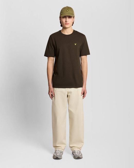 Lyle & Scott Brown Cotton Crew Neck T-Shirt for men