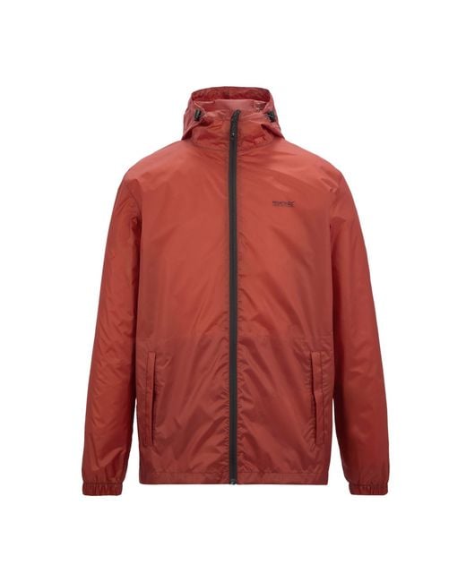 Regatta Red Pack It Iii Waterproof Jacket (Brick) for men