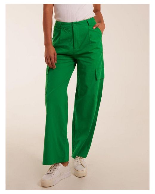 Blue Vanilla Green Trousers With Side Pocket