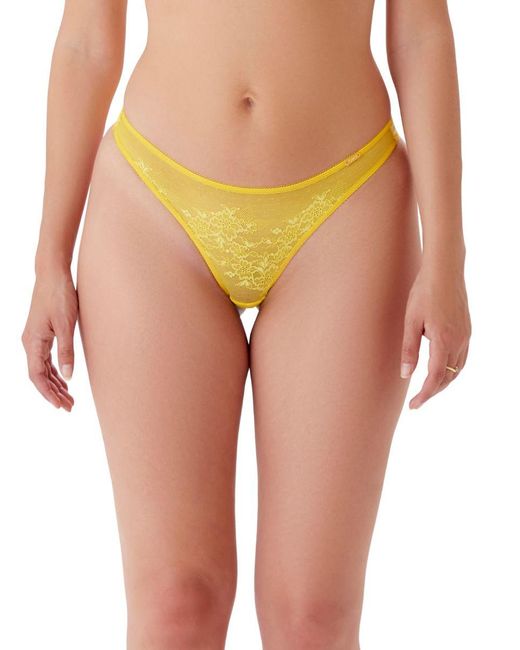 Gossard Yellow Glossies Lace Thong