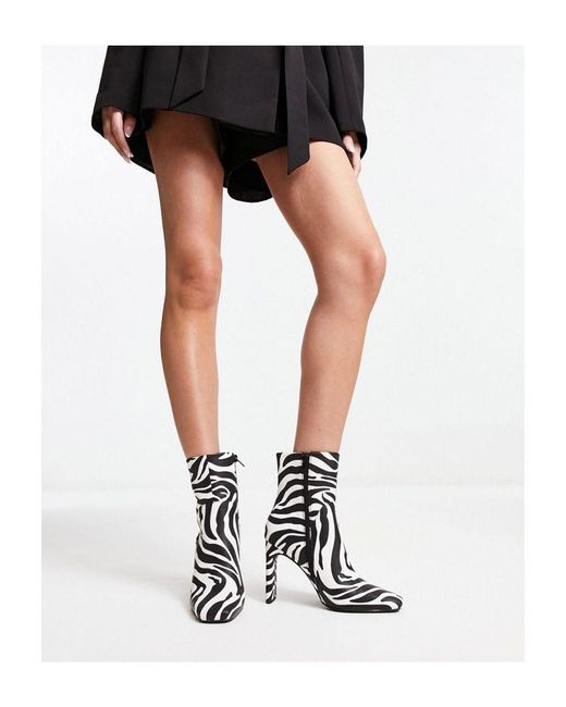 ASOS Black Embassy High-Heeled Ankle Boots