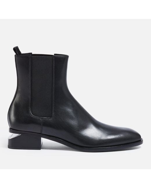 Alexander Wang Black Kane 35 Leather Chelsea Boots