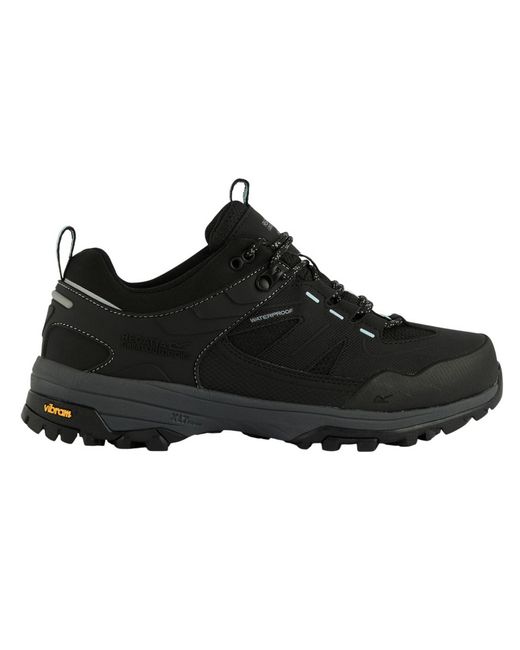 Regatta Black Ladies Regen Low Walking Shoes /Aqua)