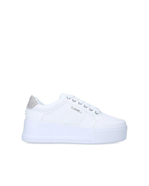 Carvela Kurt Geiger White Jive Lace Up Sneakers