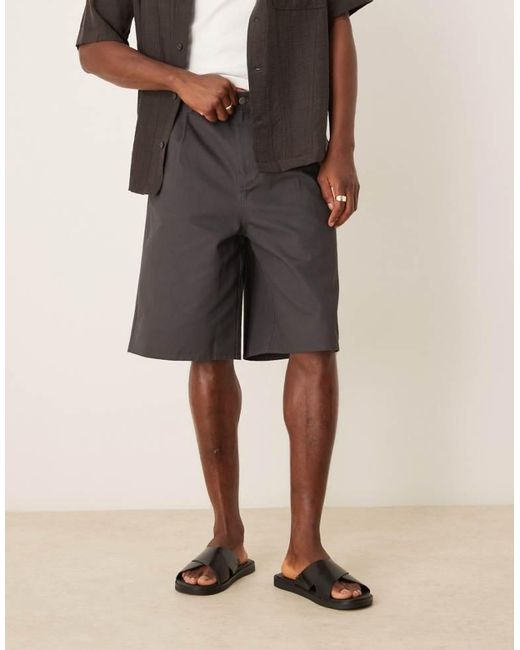 ASOS Multicolor Long Length Pleated Shorts for men