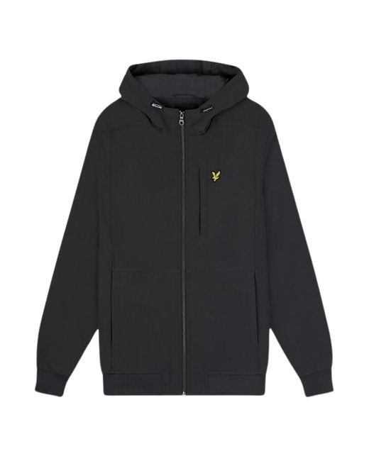 Lyle & Scott Blue Branded Gunmetal Softshell Jacket for men
