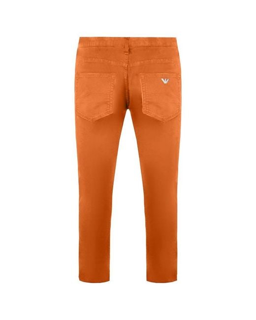 Armani Orange Emporio J60 Regular Fit Chino Trousers for men
