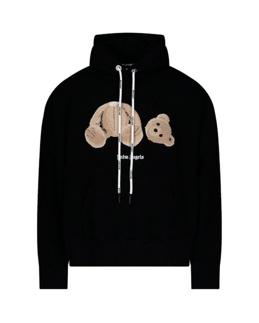 Palm Angels Kill The Bear Schwarzer Kapuzenpullover in Black für Herren