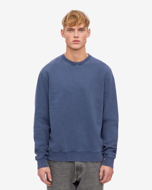 COLORFUL STANDARD Blue Classic Organic Crew Neck Sweatshirt for men