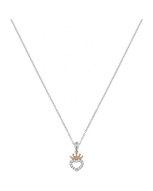 Disney Metallic N902753Tzwl-18-Ph Ladies Princess Necklace Sterling