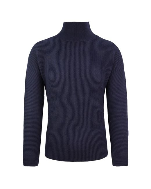 Lacoste Blue Plain Sweater Wool