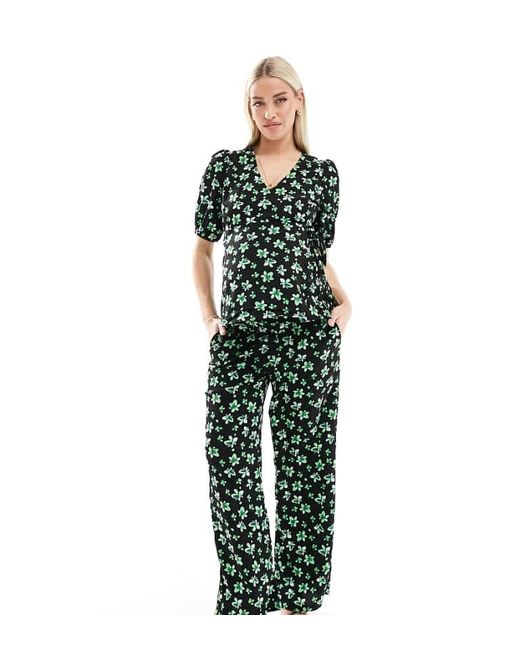 Mama.licious Green Maternity Relaxed Under The Bump Trouser Co-Ord