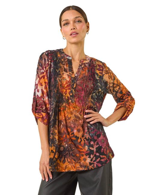 Roman Textured Jersey Pintuck Shirt