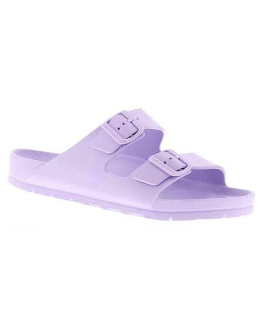Hush Puppies Purple Sandals Flat Lorna Slip On Lilac