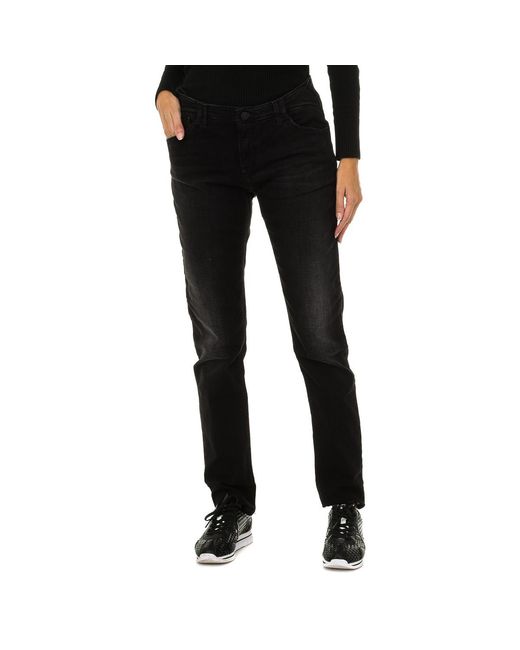 Armani Black Long Worn Effect Denim Pants 6X5J28-5D08Z