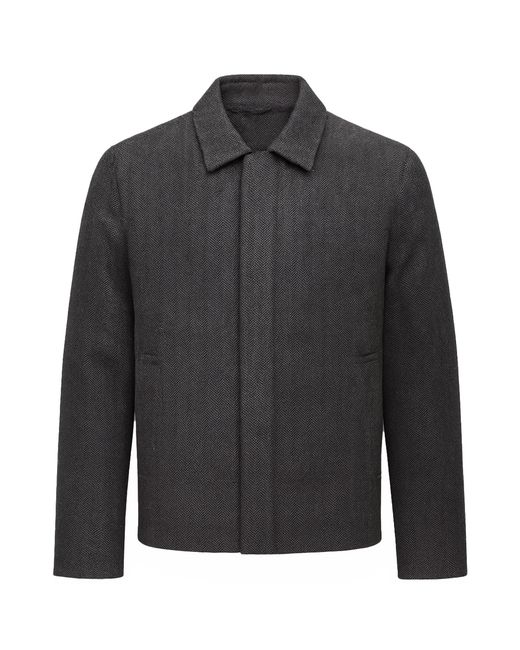 Lyle & Scott Gray Herringbone Wool Jacket for men