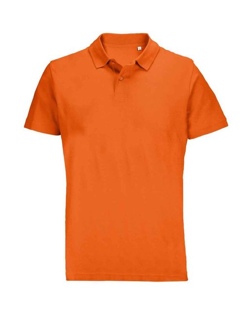 Sol's Orange Adult Pulse Pique Polo Shirt