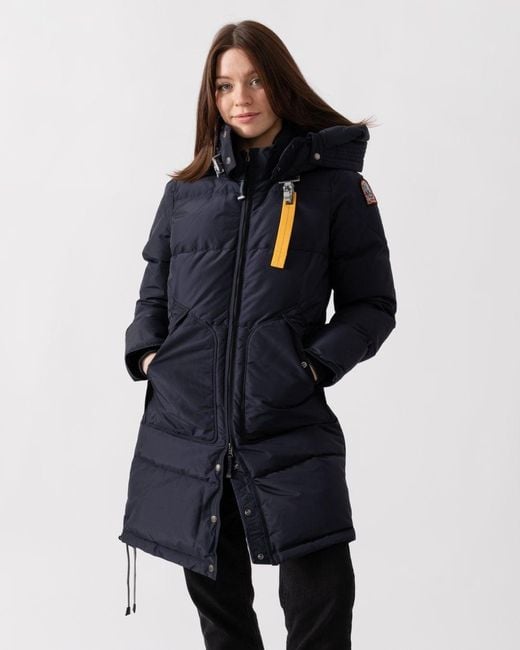 Parajumpers Blue Long Bear Hooded Down Coat