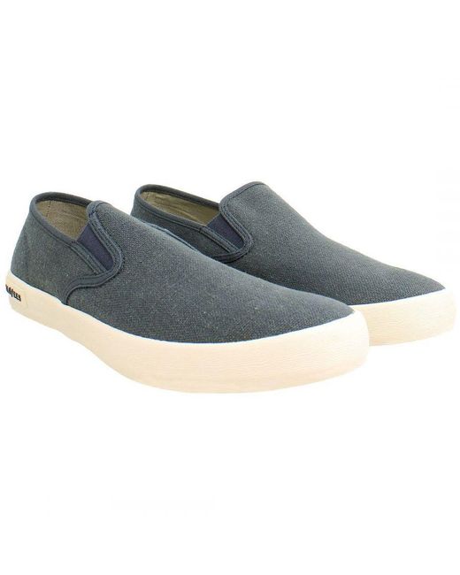 Seavees Blue Baja Standard Plimsolls Canvas (Archived) for men