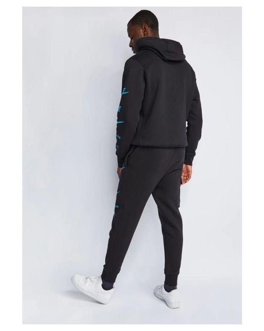 Nike Blue Sportswear Standard Issue Hooded Tracksuit for men