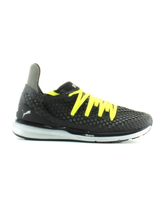 PUMA Yellow Ignite Limitless Netfit Textile Slip On Trainers 189986 01 for men