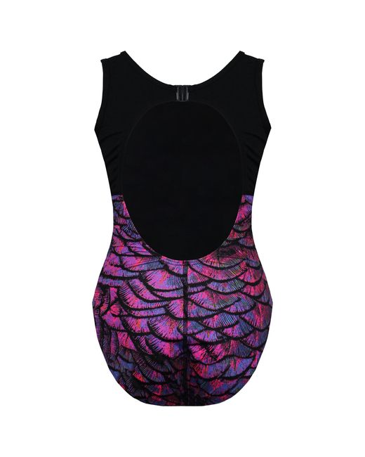 Maru Purple Dragon Scales Pacer Clip Back Swimsuit