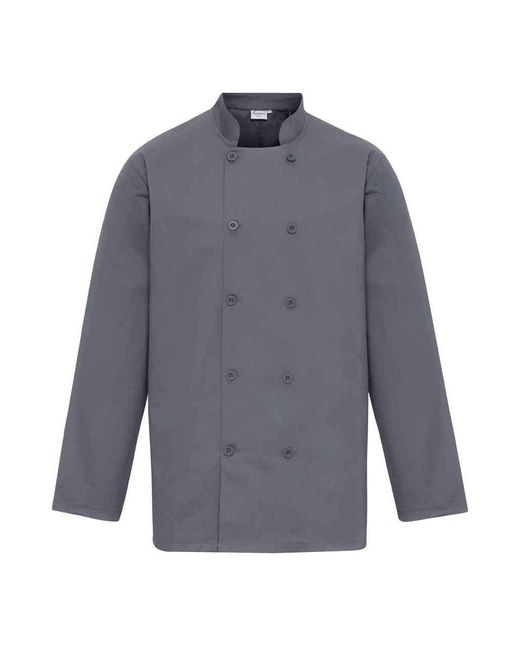 PREMIER Blue Long-Sleeved Chef Jacket (Steel) for men