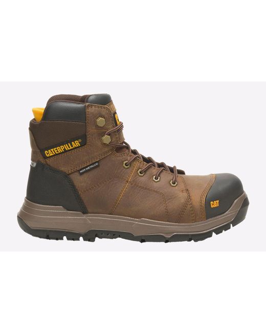 Caterpillar Safety Brown Crossrail 2.0 Waterproof Boots for men