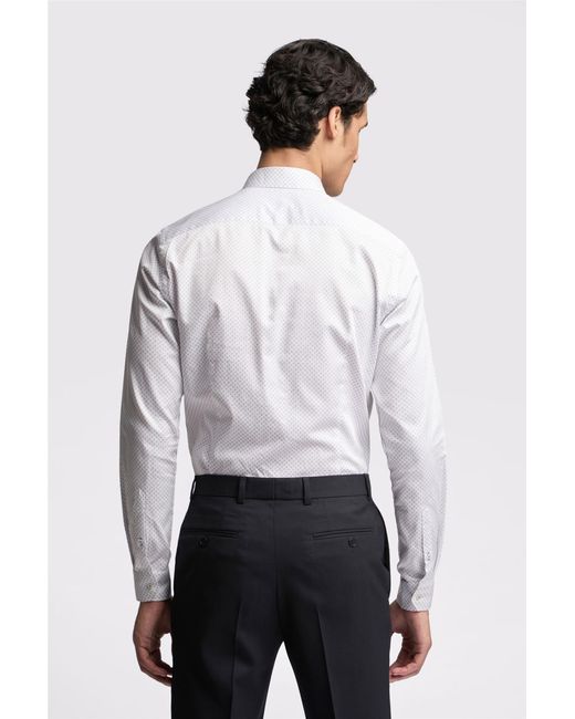 Ted Baker White Long Sleeve Slim Fit Formal Shirt for men