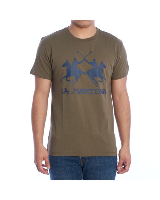 La Martina Green Ymr001-Js206 Regular Fit Short Sleeve T-Shirt for men
