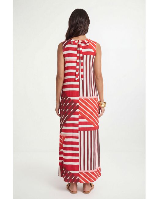 Wallis Red Stripe Tie Back Maxi Dress