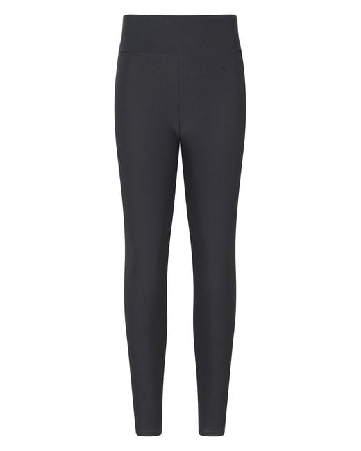 Mountain Warehouse Blue Borg Lined Leggings Comfy Thermal Base Layer Bottoms